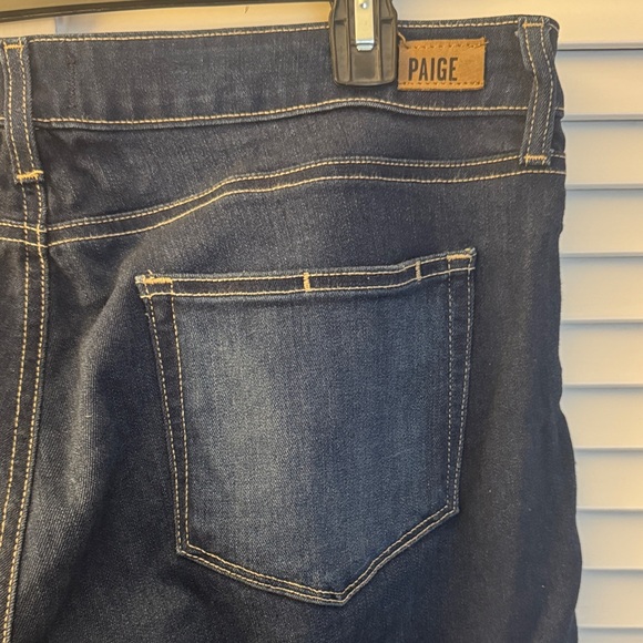 Paige Hoxton Ankle Jeans 33 Dark Wash Denim - Picture 3 of 9